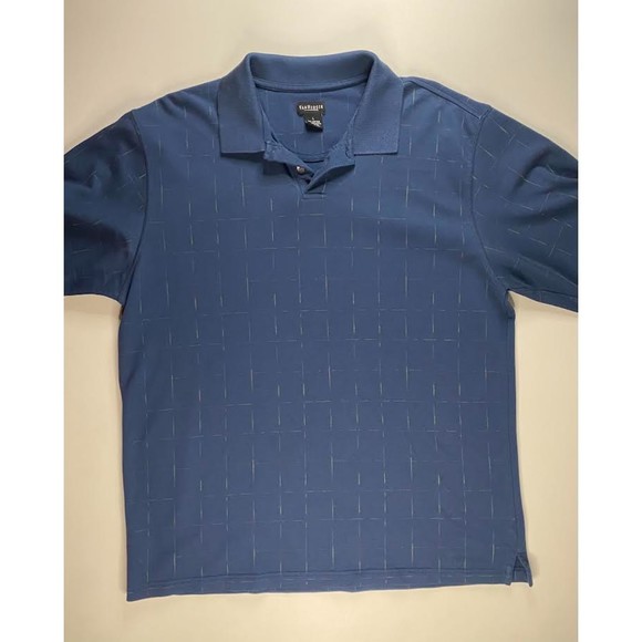 Van Heusen Polo Shirt Short Sleeve Plaid Shirt Classic Fit Size Large - Picture 6 of 7